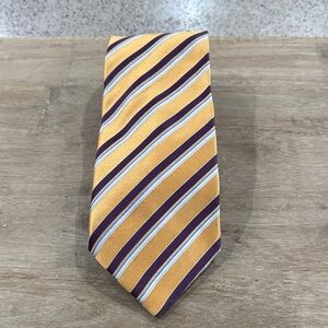 DORMEUIL ~ VNTG Striped Gold and Purple Tie